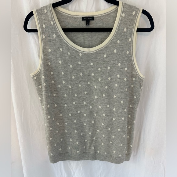 Talbots Charming Shell Dot Top - Picture 3 of 8